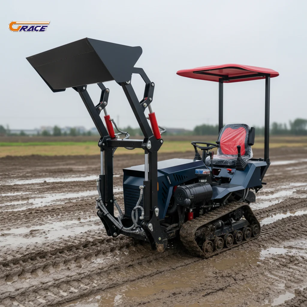 Multifunctional 25HP Crawler Tractor EURO 5 EPA Compact Farm Tractor Adapt Plow/Tiller Factory Wholesale Fast Ship