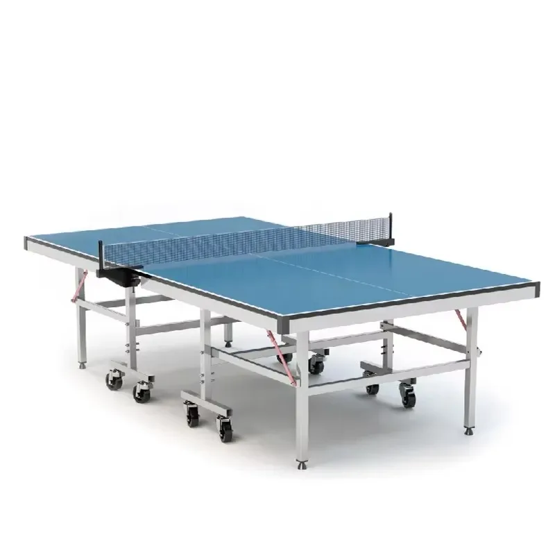 Movable Indoor Table Tennis Table Collapsible Standard Ping Pong Table with Wheels
