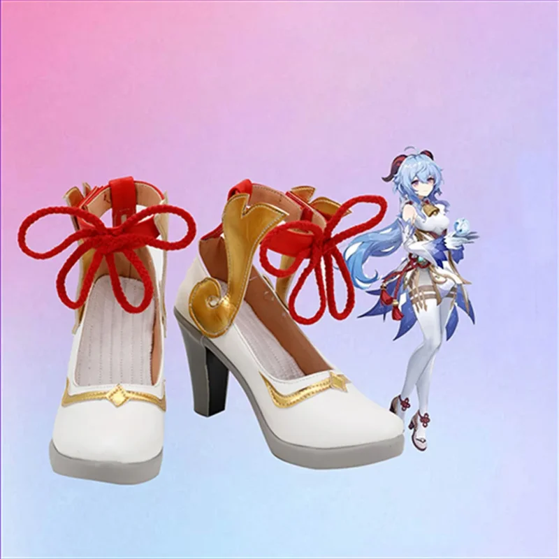 

Game Genshin Impact Ganyu Cosplay Boots Shoes Halloween Cosplay Prop for Women