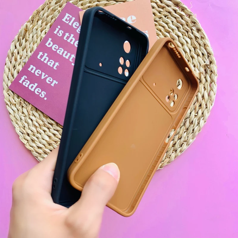 Full Case for Xiaomi POCO M4 Pro 4G 5G Colorful Back Soft Matte Case For POCO X4 Pro