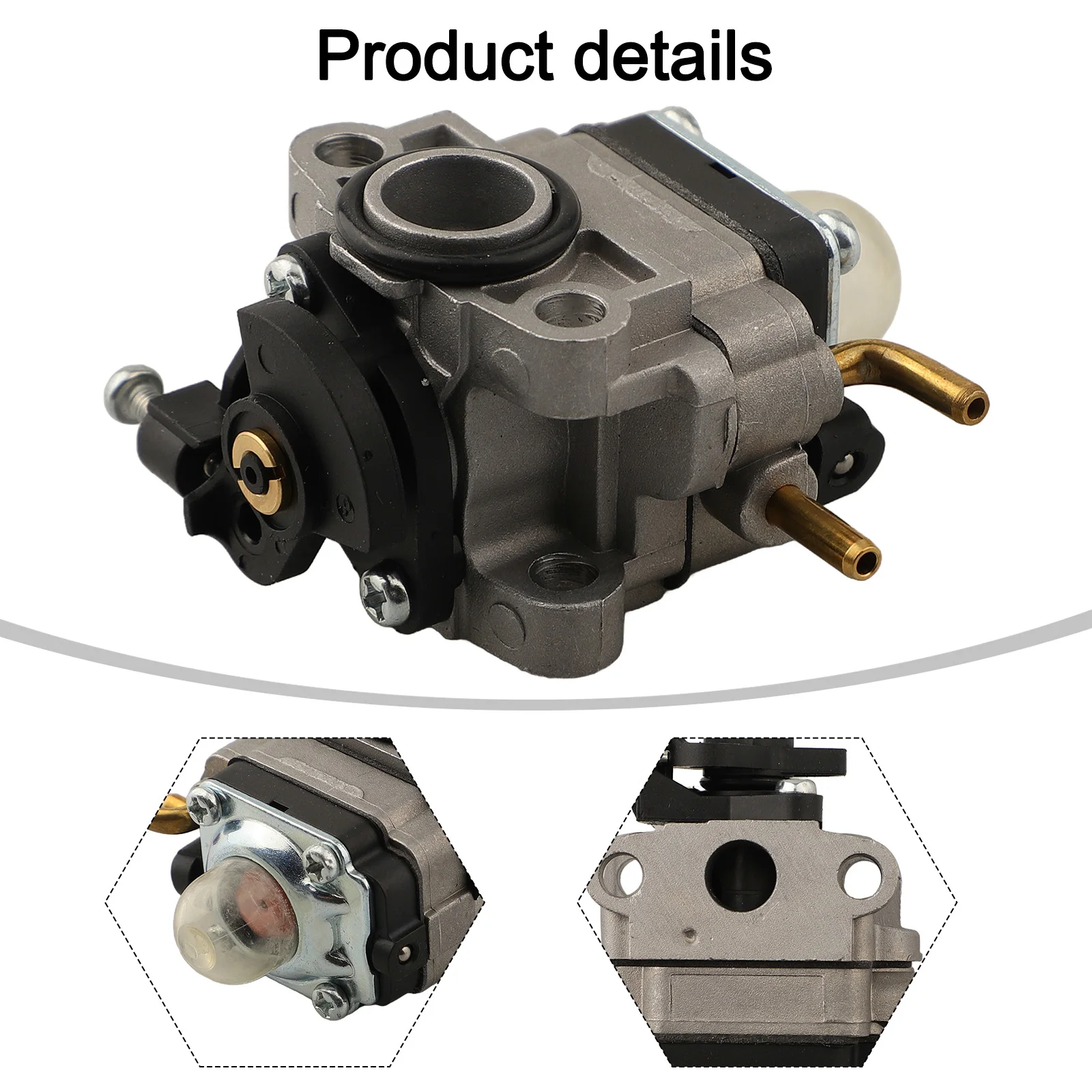 Carburetor for Hyper Tough HY26SST 26cc Trimmer For Black Max BM25CSAC 25cc Fuel Lines Filters for Replacement