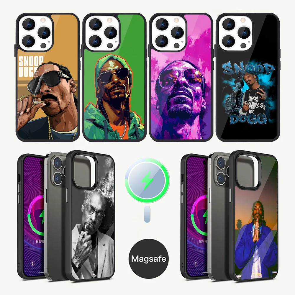 S-Snoop Doggy Phone Case For iPhone 15,14,13,12,11,Plus,Pro,Max Mini Magsafe Magnetic Wireless Charging