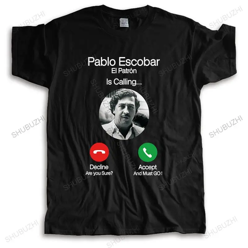 Men Cotton T Shirt Summer Brand vintage Tshirt pablo escobar unisex o-neck high quality tee shirts cool short sleeve bigger size