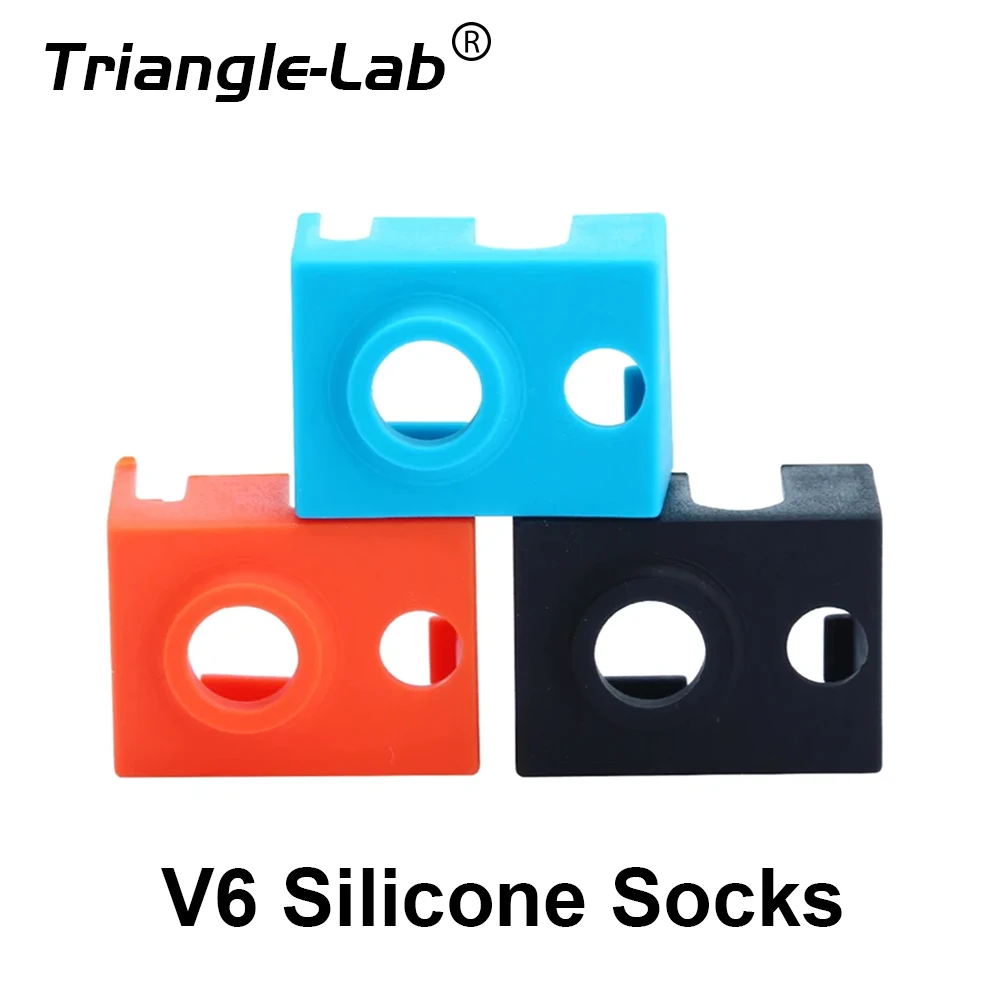 C Trianglelab Super High Quality Cartridge Heater bLock Silicone Socks V6 Socks For PT100 Heatblock For V6  Dragon Hotend Nozzle