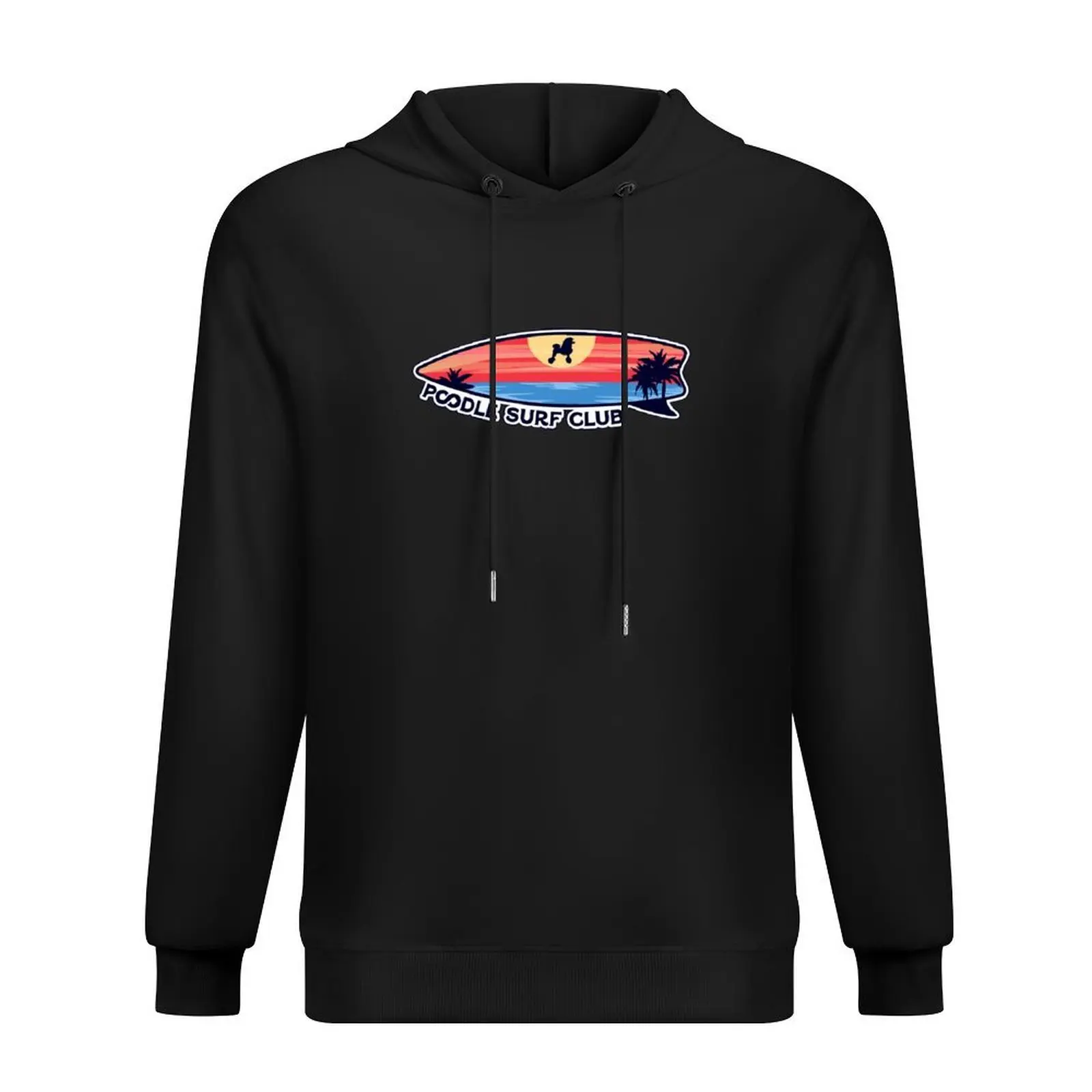 Poodle Surf Club - الكلب على لوح التزلج هوديي الملابس الكورية بلوزة الملابس الشتوية سترة الخريف الرجال هوديي المتضخم