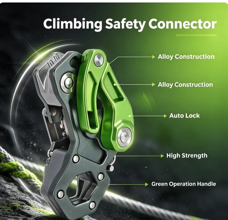 Lightweight Anti-Panic Descender Outdoor Rock Climbing Rappelling Emergency Rescue High Altitude Work Protection Gear