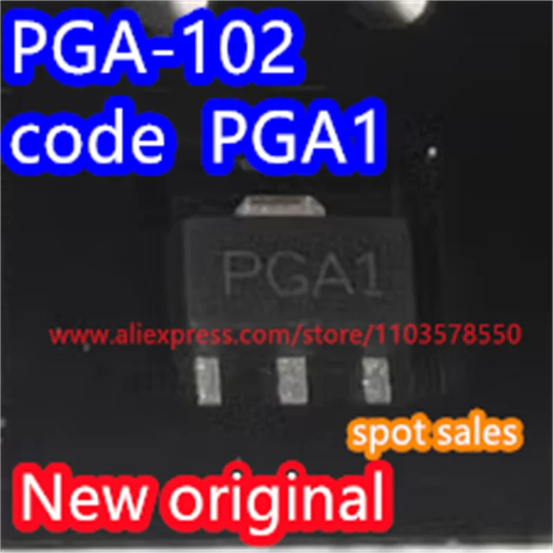 

10PCS New original PGA-102+ packaged SOT89 code PGA1 frequency 0.05-6GHz low noise amplifier PGA-102 PGA102