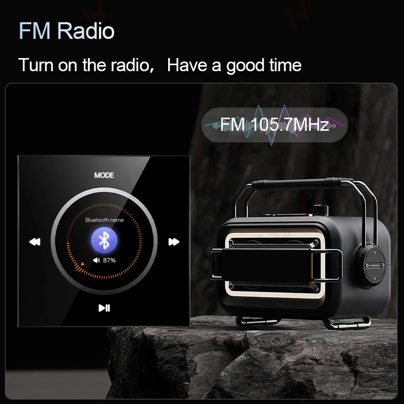 Bluetooth Home In Wall Amplifier Support USB/TF Card Panel 86 Standard Stereo Sound Player Audio control system ceiling speakers