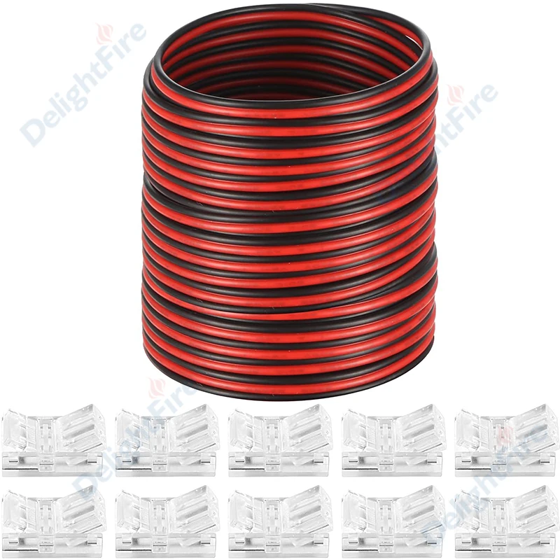 2/3/4/5Pin Electrical Wire Tinned Copper 22AWG 10m LED Extension Cable For 5050 3528 WS2812B WS2811 RGB RGBW LED Strip Light