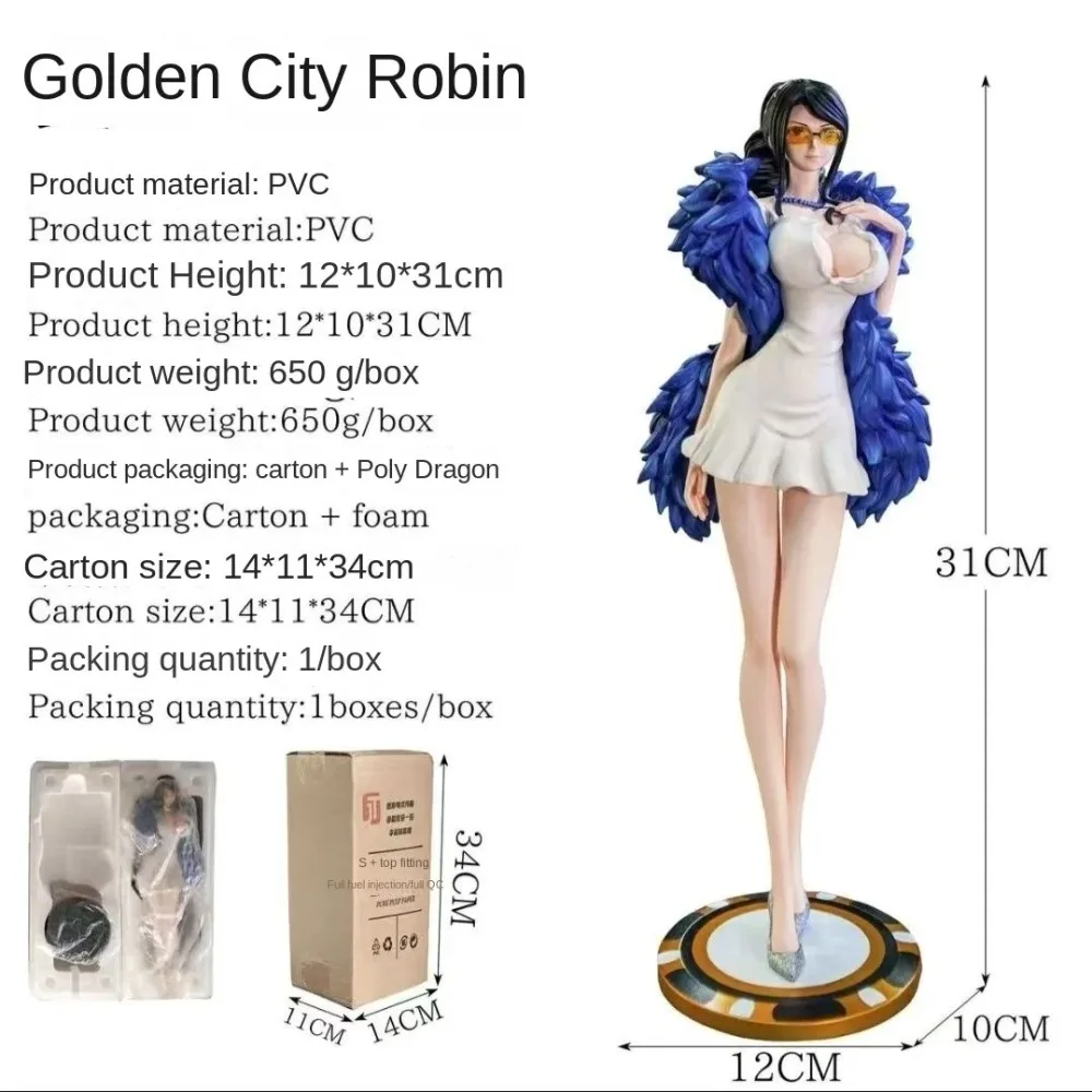 Figura infantil de Nico Robin Devil de una pieza, estatua de pie de Anime de 31cm, modelo de exhibición coleccionable, adorno de escritorio, juguete para regalos de seguidores