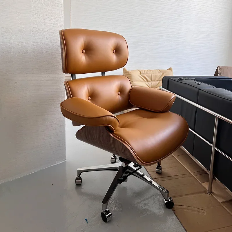 Modern Wheels Office Chair Luxury Comfortable Mobilere Leather Gaming Chair Designer Durable Chaise De Bureaux Office Furniture