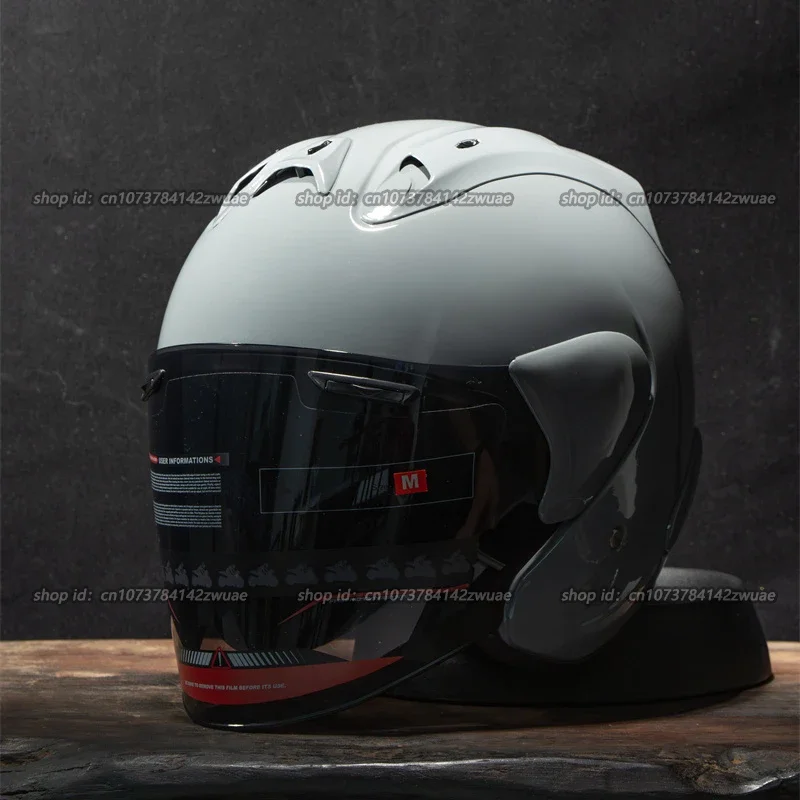 Ram3 Bright Gray Half Helmet Men and Women Motorcycle Off-Road Summer Helmet Downhill Racing Mountain Cross Casco Capacete