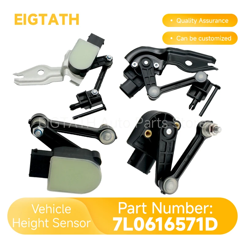 

Передний левый и правый датчик уровня высоты для Volkswagen Touareg 7L Audi Q7 4L, аксессуары для автомобильных запчастей 7L0616213D 7L0616214C 7L0616571D