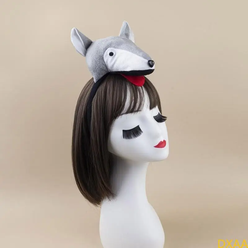 DXAA WOLF Kostuum Accessoire Wolf Headband Tail Bowtie Rok voor Kid Halloween Cosplay
