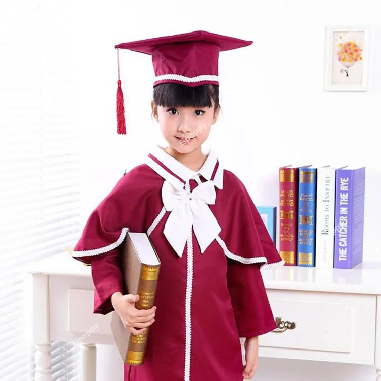 Vestido de uniforme escolar para niños, disfraces de graduación para niños, traje de Dr, trajes de Doctor con sombrero