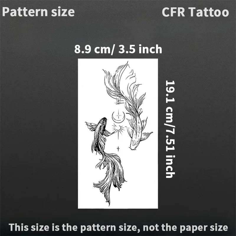 Lucky Koi Herbal Juice Tattoo Sticker Women Man Sluty Tattoos Tatouage Sexuele Makeup Stickers Charm Custom Temporary Tattoos