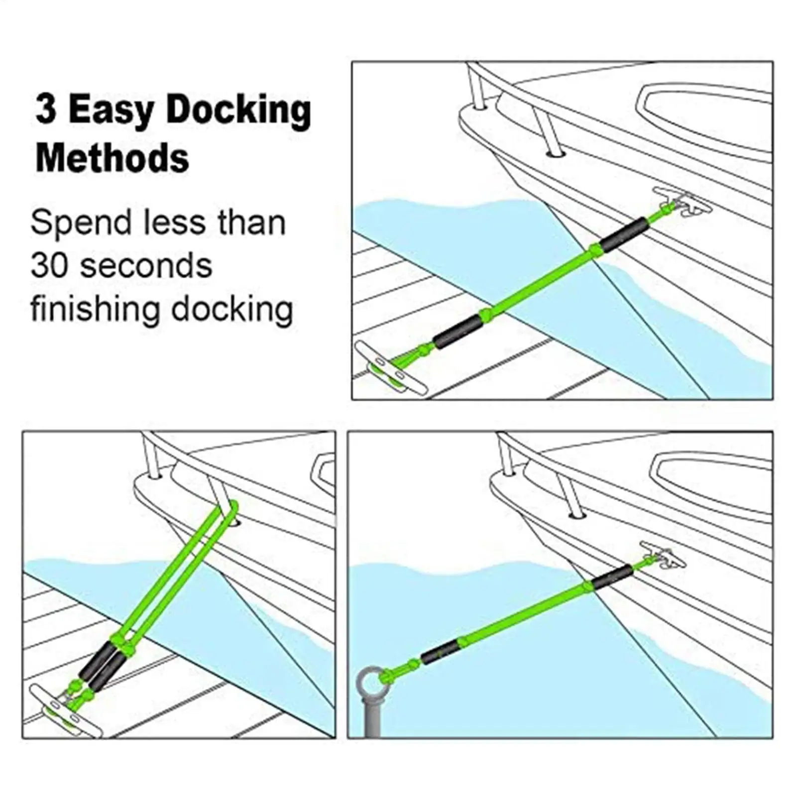 Boat Dock Lines Cords Docking Rope For Kayak Watercraft SeaDoos Jet Ski Pontoon Canoe Power Boat Mooring Rope Accessories - view 6