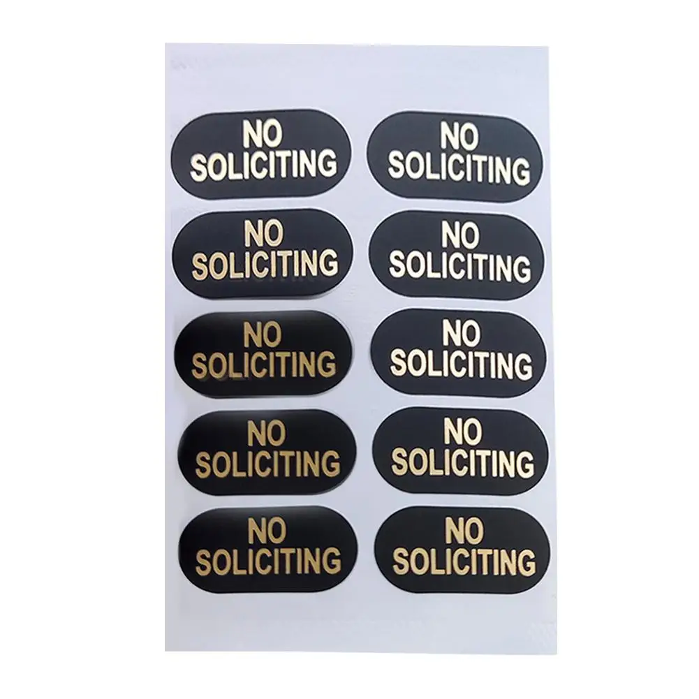 10/20pcs Small No Soliciting Sign For House, No Soliciting Sign For Home Tiny Size Weatherproof Sticker For Video Doorbell L6j7