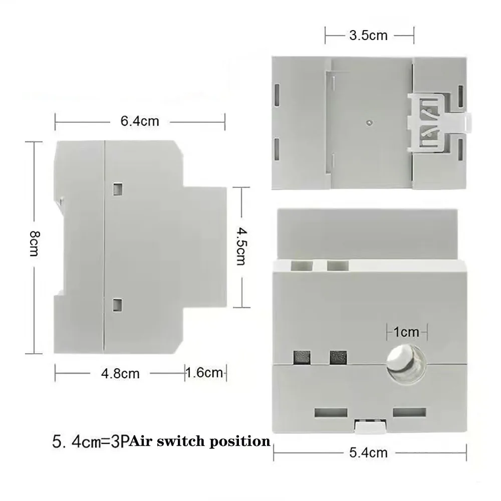 6IN1 Din Rail AC Monitor 110V 220V 380V 100A Napięcie Prąd Współczynnik mocy Aktywny KWH Miernik częstotliwości energii elektrycznej VOLT AMP