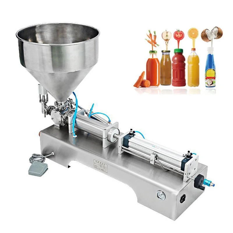 

Paste Mixing Filling Machine With Heater Single Nozzle Cream Honey Water Bottle Filler Chocolate Sauce Packaging