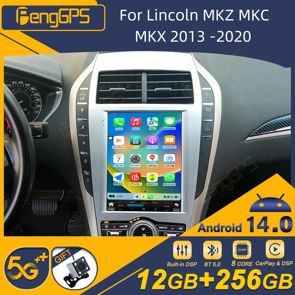 

For Lincoln MKZ MKC MKX 2013 -2020 Intelligent System Multimedia Player Wireless Carplay Autoradio Stereo GPS Navi Touch Screen