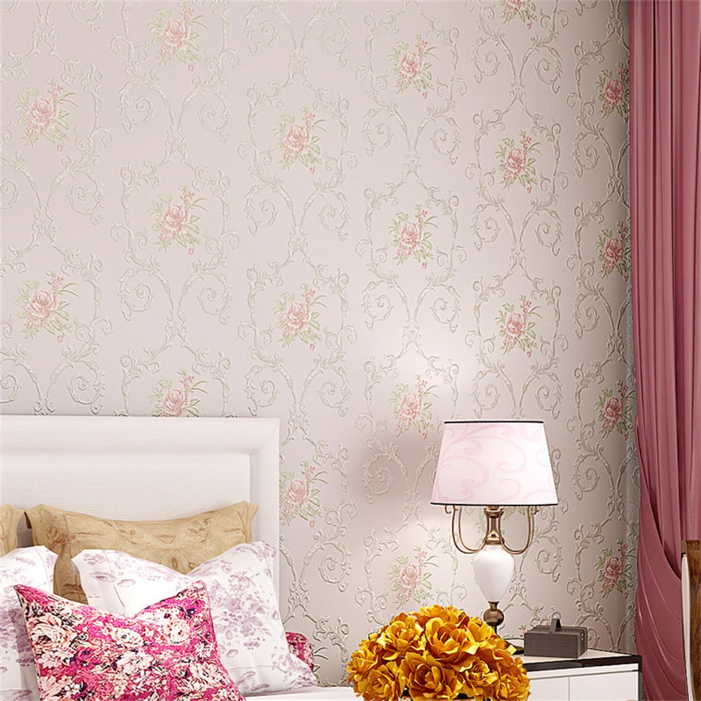 Self-adhesive wallpaper simple Pastoral American wall papers children\'s room boy girl bedroom background wall stickers painting