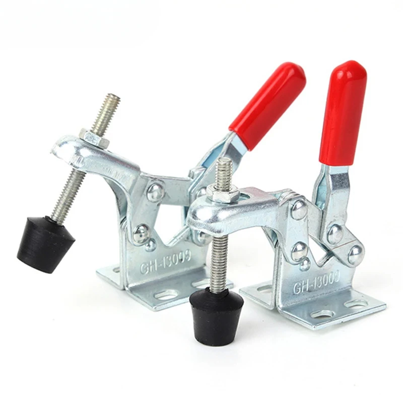 1/2/3/4pcs Fast GH13009 30kg 66.1lbs U Metal Clip Toggle Clamp Rod Vertical Arm Welding Machine Operation Electronic Equipment