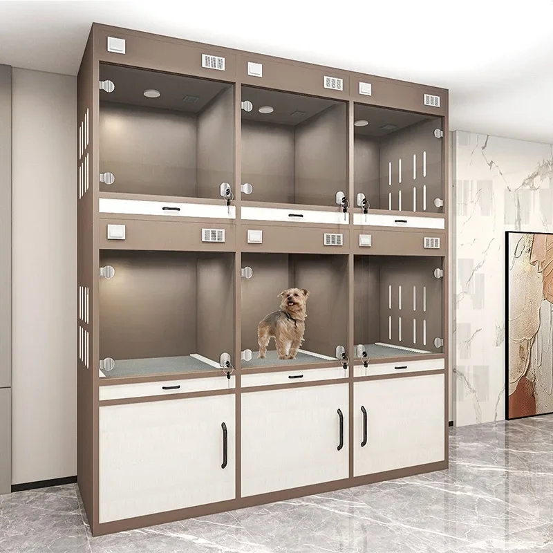 Commercial Pet Shop Equipment Pet Furniture Pet shop Hotel Cage Luxury Wooden Indoor Cat Noble Cage