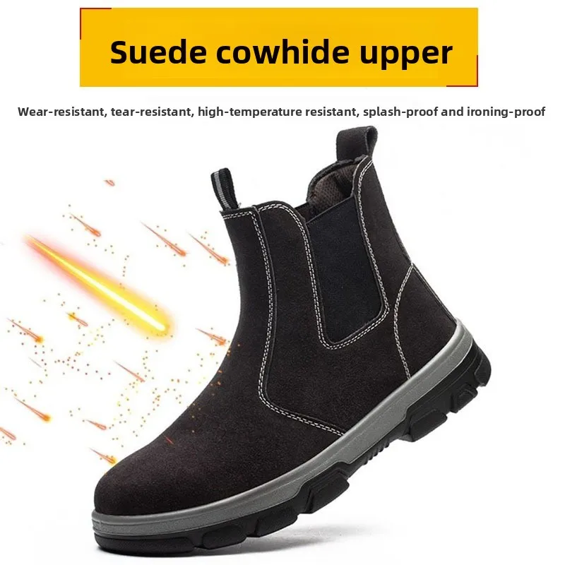 أحذية عمل خفيفة الوزن بمقدمة فولاذية قابلة للتنفس منسوجة ومريحة ومضادة للتحطيم ومضادة للثقب وحماية السلامة للعمل