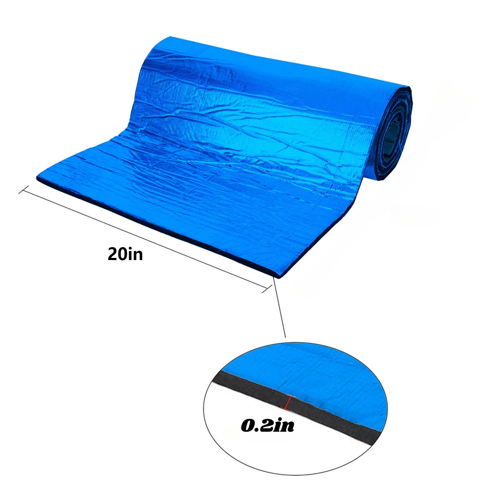 Alfombrilla de Aislamiento Acústico para Automóvil, Lámina de Aluminio, Espuma de Alta Densidad, Autoadhesiva, Reducción de Ruido, Aislamiento Térmico, para Capó, Puerta y Piso del Automóvil