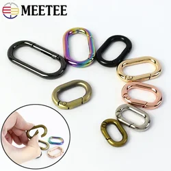 5/10Pcs O Ring Carabiner Clips 13-25mm Oval Spring Openable Metal Buckle Bag Strap Snap Rings Hook Connect Keyring Pendant Clip
