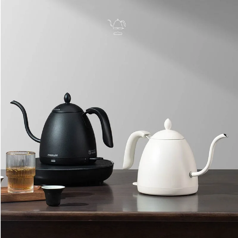 1000W  Electric Kettle 304 Stainless Steel Teapot Automatic Power Off Boil Water Quickly Gooseneck Hand-brewed Coffee Pot 600ml