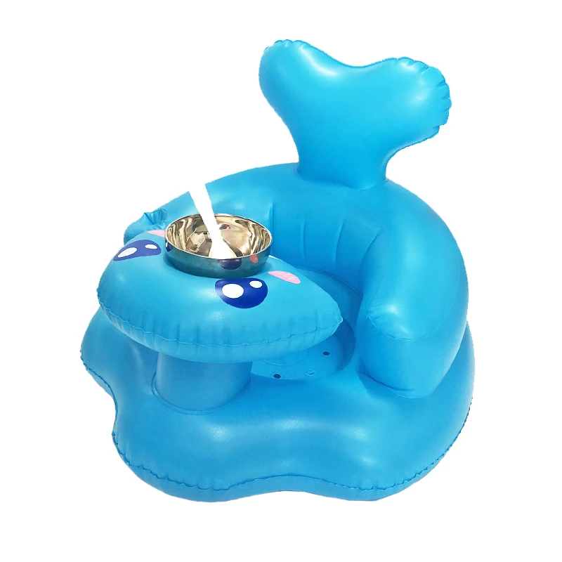 New Multifunctional Baby Children Inflatable Bathroom Sofa PVC Inflatable Seat Learn Dinner Chair Portable Bath Stool For Babies