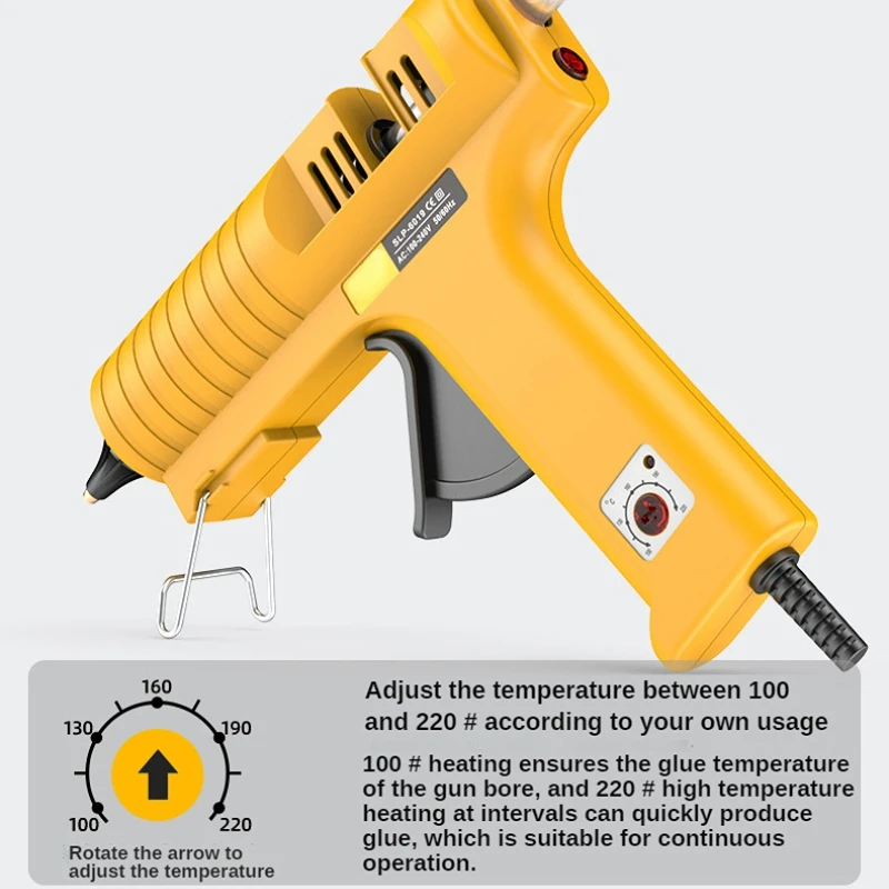 Imagem -03 - Hot Melt Pistola de Cola com Bico de Cobre Temperatura Ajustável Use11 mm Silicone Sticks Casa Faça Você Mesmo Ferramentas 100w 150w
