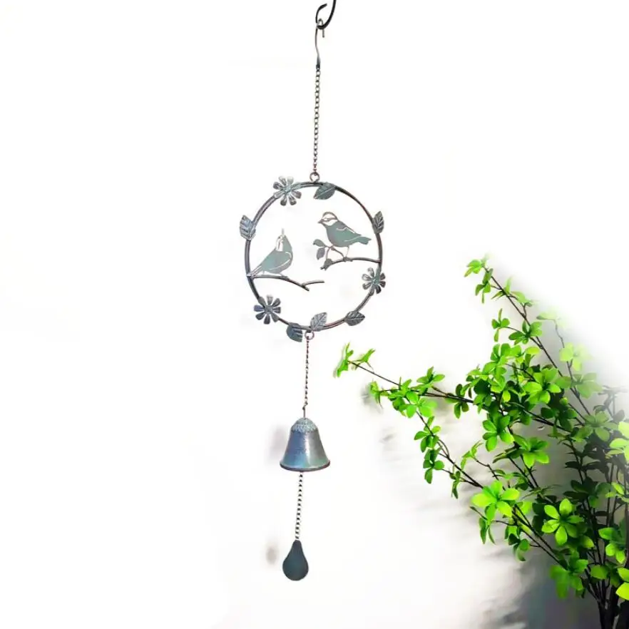 

Rustic Vintage Hanging Decoration Outdoor Balcony Gift Small Bell Pendant Iron Art Wind Chime