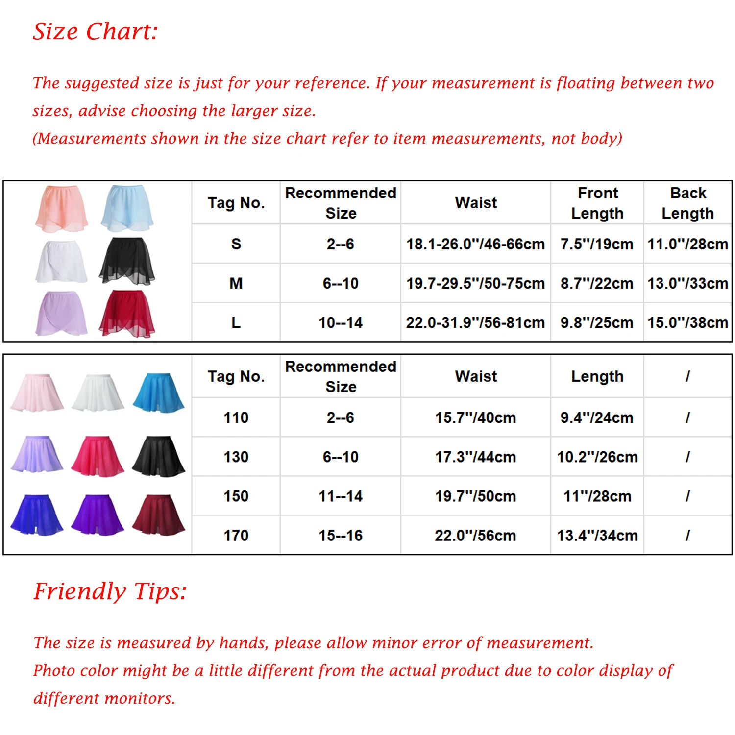 Kids Ballet Dance Skirts Chiffon Mini Pull-On Wrap Skirt Ballerina Dress-up for Performance Costume Party Tutu Skirt for Girls