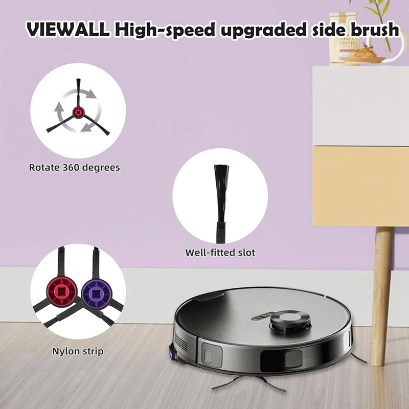 Kit de accesorios ABDJ de repuesto para piezas de Robot aspirador Eureka E10S / E20 Plus