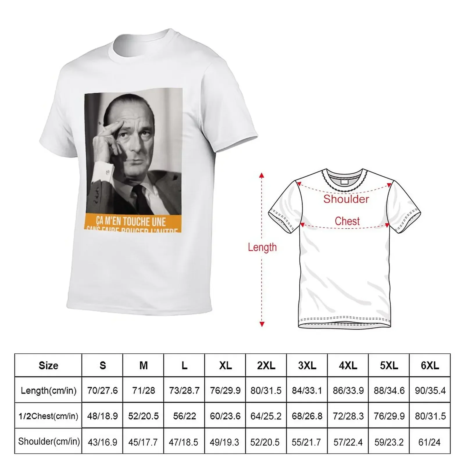 it touches me one ... - Jacques Chirac T-Shirt sublime vintage Blouse men clothes