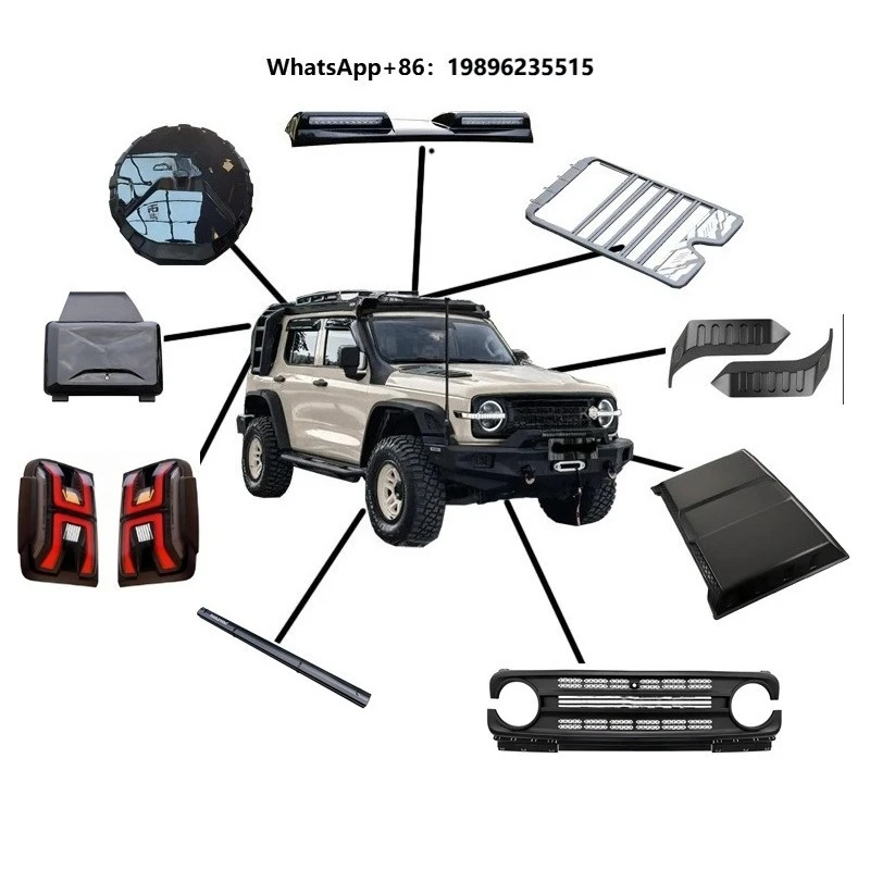 For Tank 300 Body Kit Side Box Front Grille Hood Cover Roof Rack TANK Body Kit Exterior Modification for tank 300 Body Kit