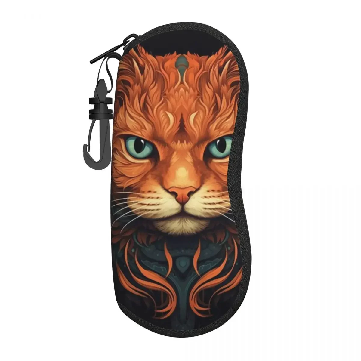 

Cat With Blue Eyes Glasses Case animal Print Sunglasses Pouch Outdoor Trend Eyewear Box Portable Men Women