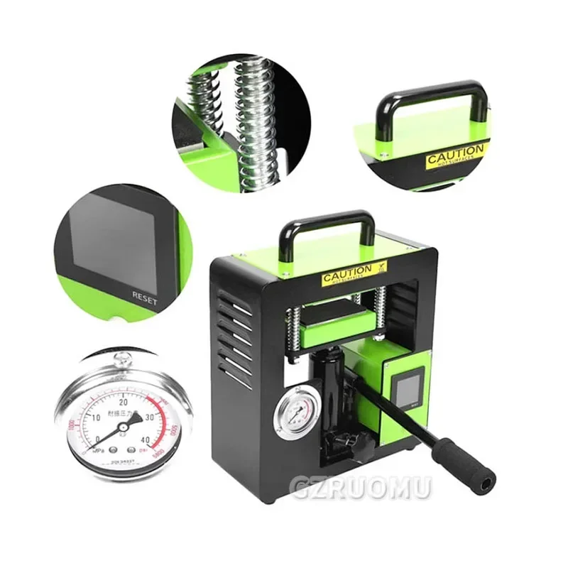 

7 Ton Hydraulic Rosin Heat Press AP2047 With 2.4"x4.7" Dual Heating Plate and Pressure Gauge Portable Oil Wax Extracting Tool