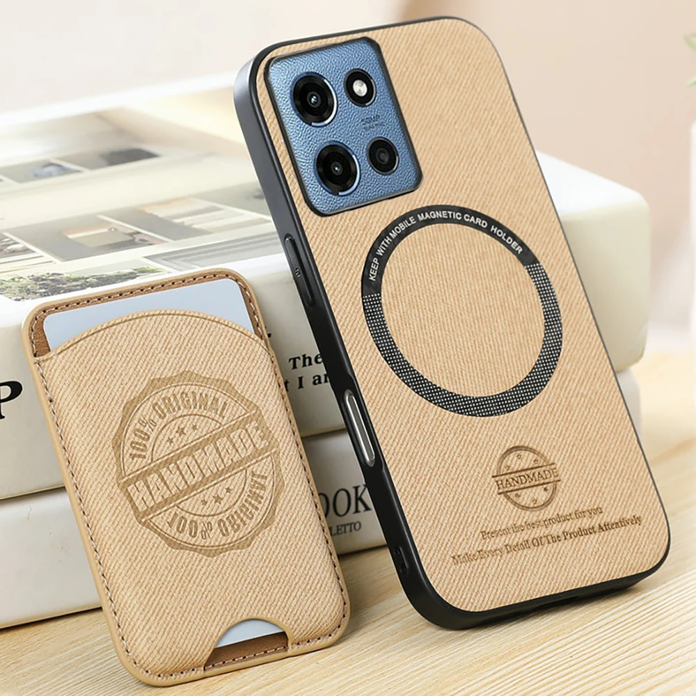 

Edge60 Stylus 5G 2In1 Detachable Leather Card Case For Motorola Edge 60 Pro Magnet Back Cover Moto Edge 60 50 Fusion 40 Neo Etui