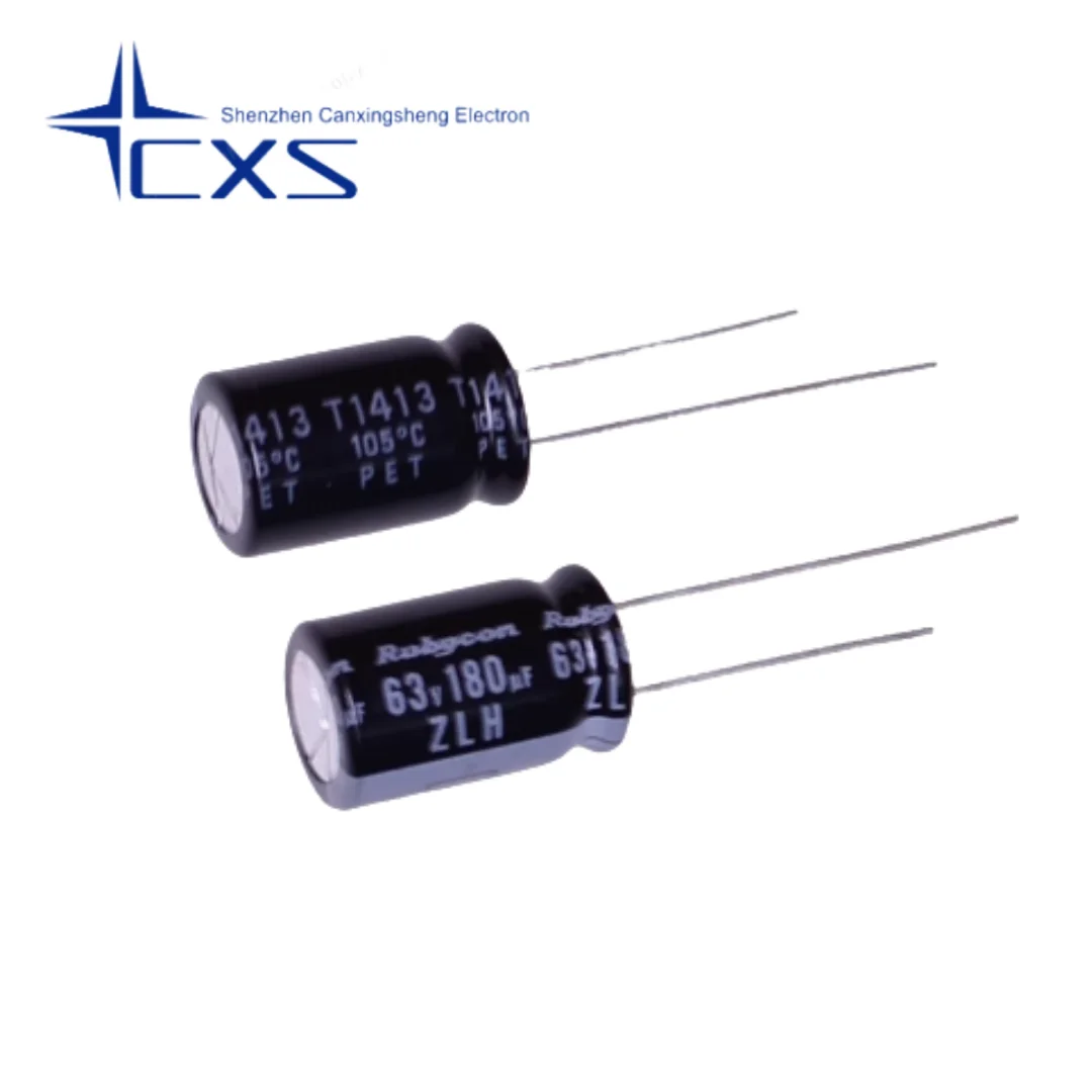 10PCS 180UF 63V imported aluminum electrolytic capacitor 63v180uf 10*16MM ruby ZLH high frequency long life