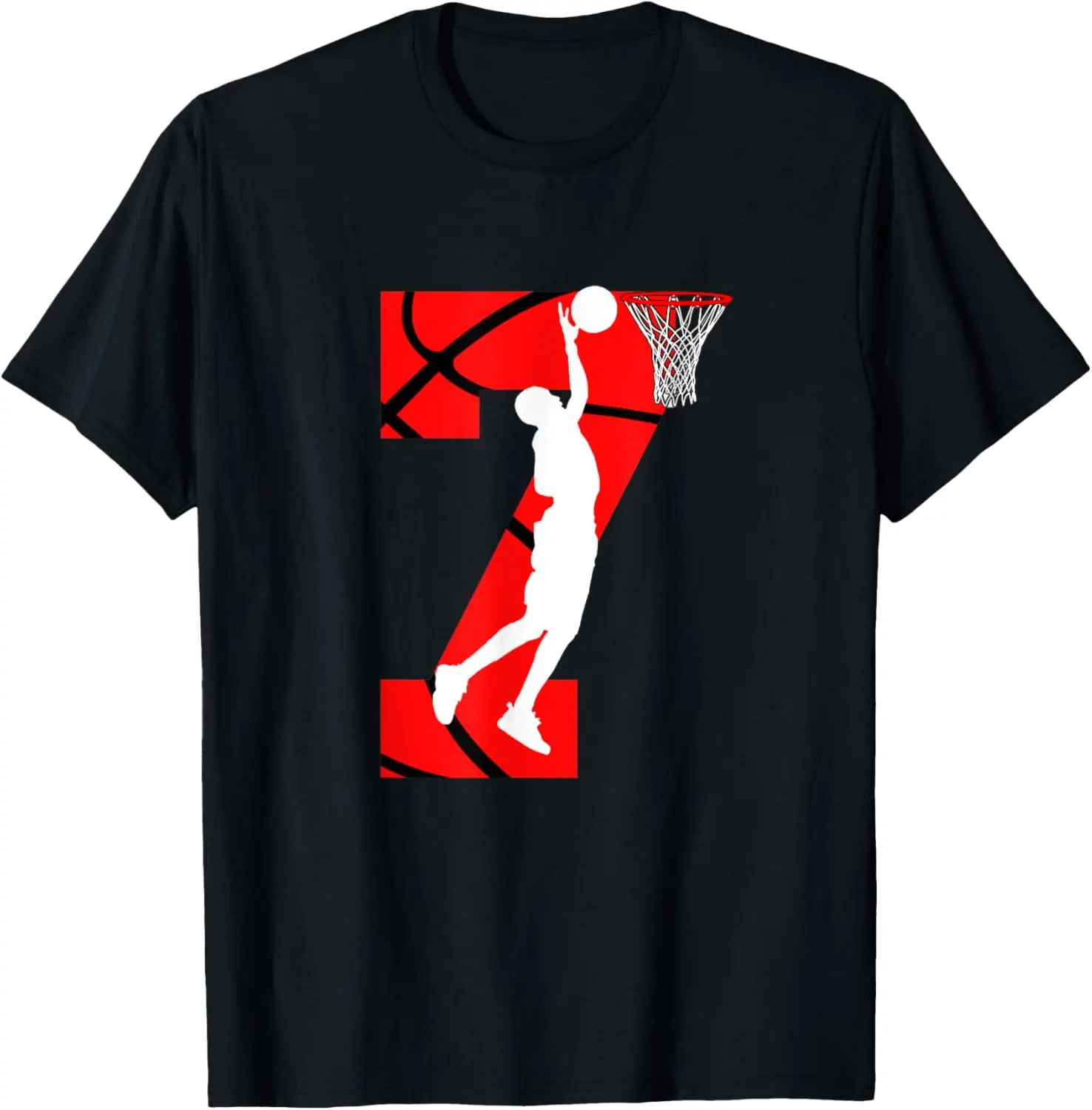 7 years Old 7th Birthday Boy Basketball Lovers T-Shirt