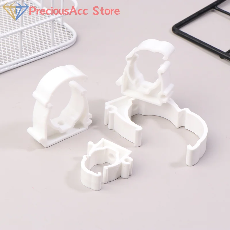 Hot！20 Pcs Plastic PPR Clamp Holder For Water Pipe Tube Fittings With Cover Diameter 16mm 20mm 25mm 32mm