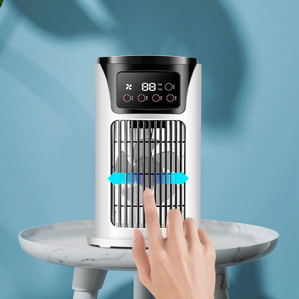 Fan 6H Timer Air Cooler Fan 6 Speeds Water Cooling Fan 300ML Water Tank for Home Office