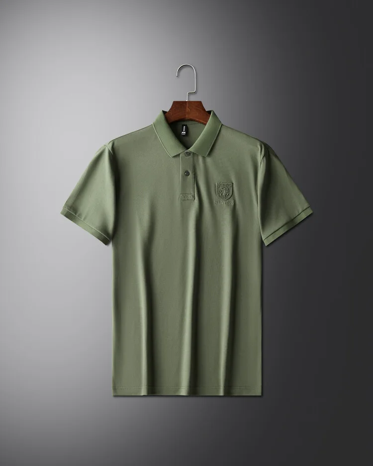 Designer's new fashionable short sleeve polo shirt men high-end brand embroidered T-shirt summer ice silk breathable casual top image 5