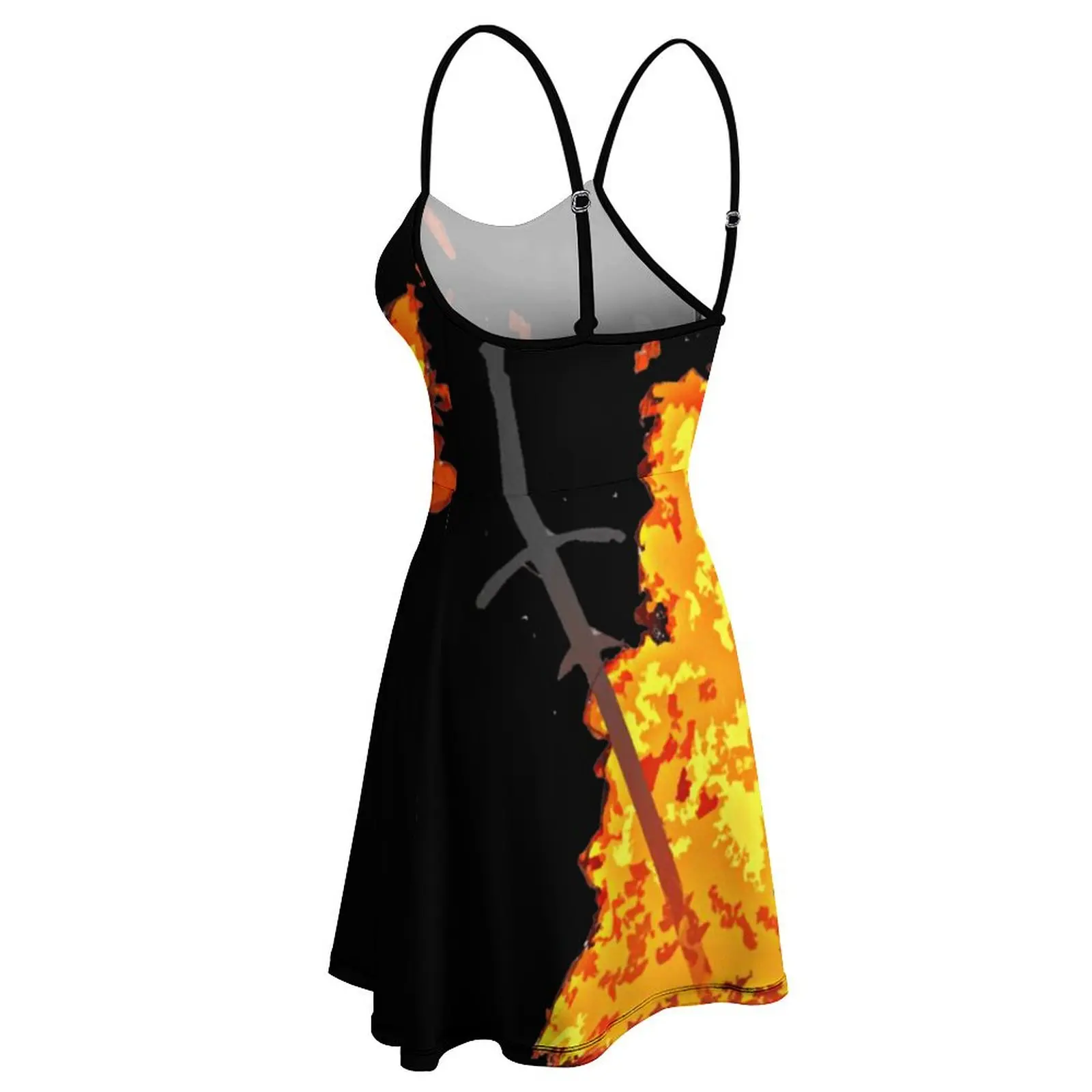 Bonfire Lit For Sale Top Quality Sexy  Woman's Gown Women's Sling Dress Geeky  Parties Strappy Dress