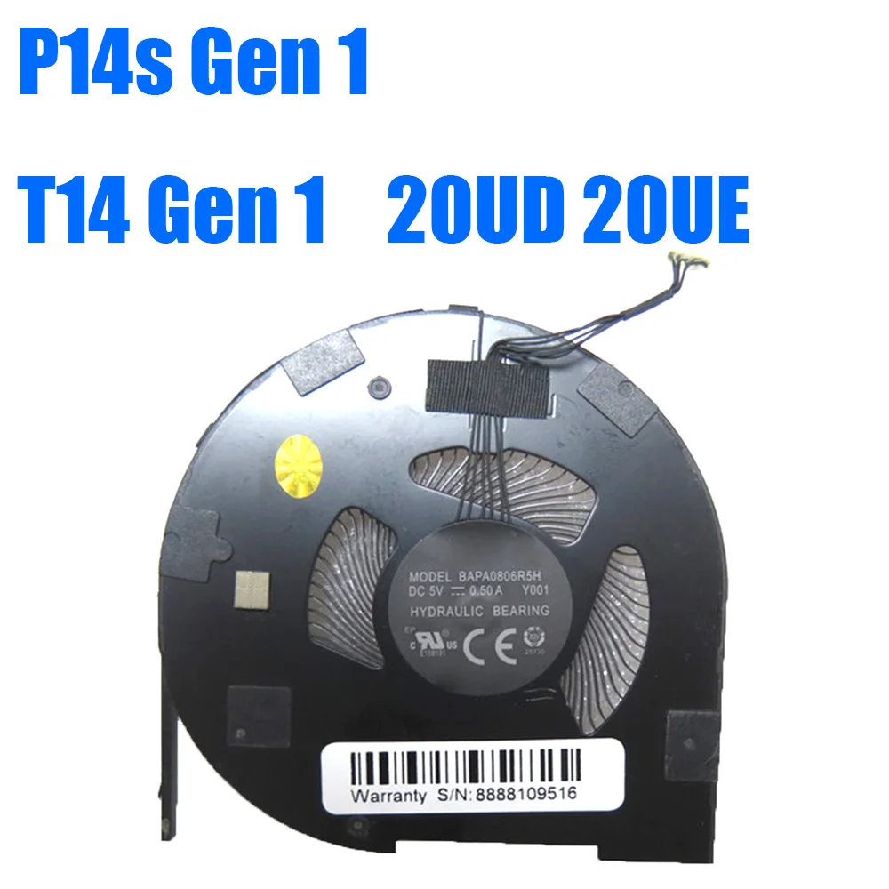 For Lenovo For ThinkPad P14s Gen 1 20Y1 20Y2 20S4 20S5 / T14 Gen 1 20UD 20UE DC5V 0.5A For AVC Manufacturers Laptop CPU Fan