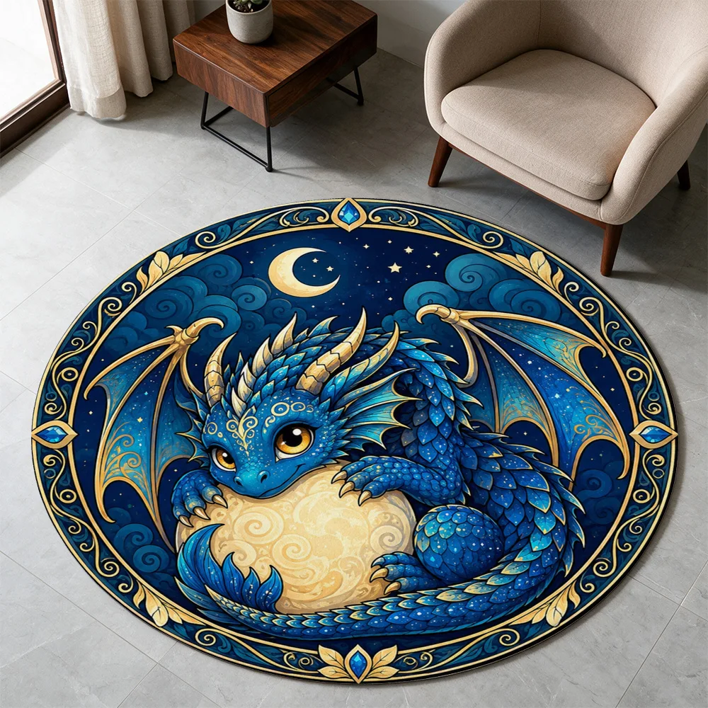 tapete-redondo-ceu-noturno-dragao-azul-mistico-decoracao-boemia-de-fantasia-para-sala-de-estar-quarto-hall-de-entrada